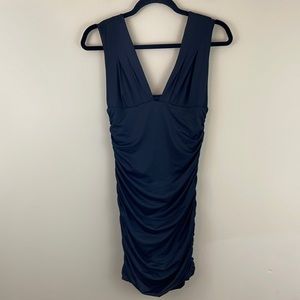 Black Rouched Bodycon Dress M